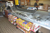 SeafoodCasesOnline.com - FSCN14442-CS 12’ Curved Glass - Refrigerated Fresh Seafood Merchandiser