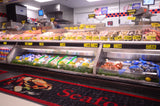 SeafoodCasesOnline.com - FSC31061-AW-CM Combination Seafood Merchandiser with Refrigerated Full-Service and Ice-Only Self-Service Front Bunker Sections