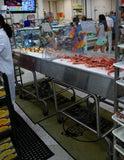 MIT4836-M-FSK (2) 4' Mobile Seafood Display Tables in Full Service Mode