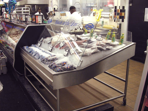SMIT7236-FSK-CB-TM 6' Mobile Iced Case with Full-Service Tilt-Out Glass and Front Clam Bar